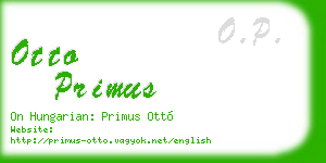 otto primus business card